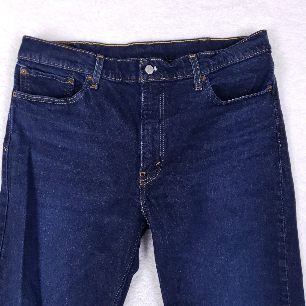 Levis 511 Slim Fit Jeans Mens 35x27 Dark Wash Blue‎ Stretch Denim Indigo